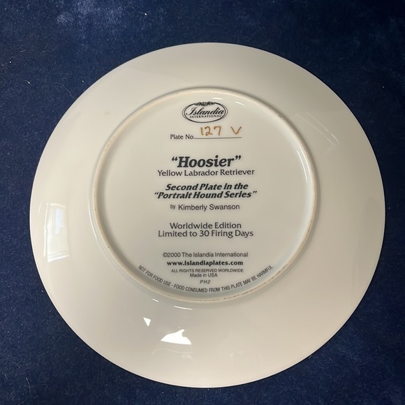 VTG Hoosier Portrait Hound Plate - Picture 3 of 3